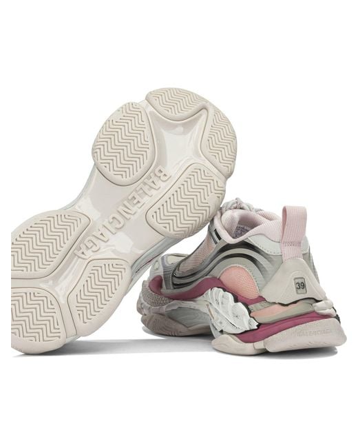 Balenciaga White "Triple S.2" Low-Top Sneakers