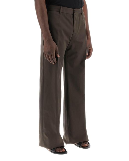 Pantalone Sartoriale In Cotone di Dolce & Gabbana in Gray da Uomo