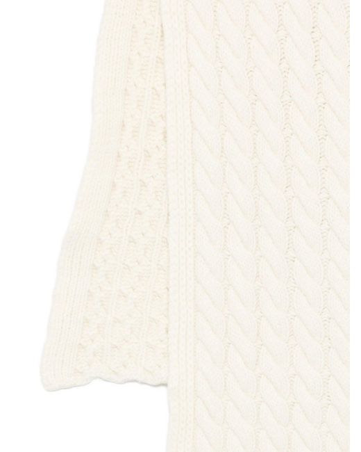 Arte' Blue Textured Logo Scarf for men
