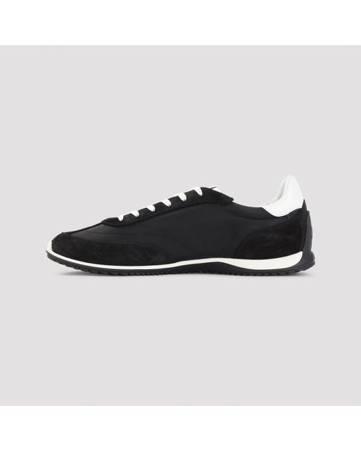 Céline Black Low Lace-Up Sneaker With Signature Motif