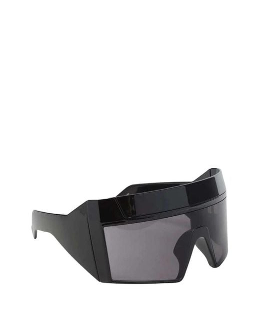 Rick Owens Gray Shield Sunglasses