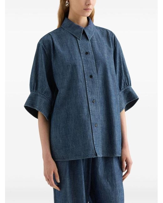 Jil Sander Blue Denim Cotton Shirt