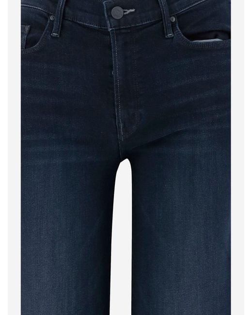 Mother Moeder Stretch Cotton Blend Jeans in het Blue