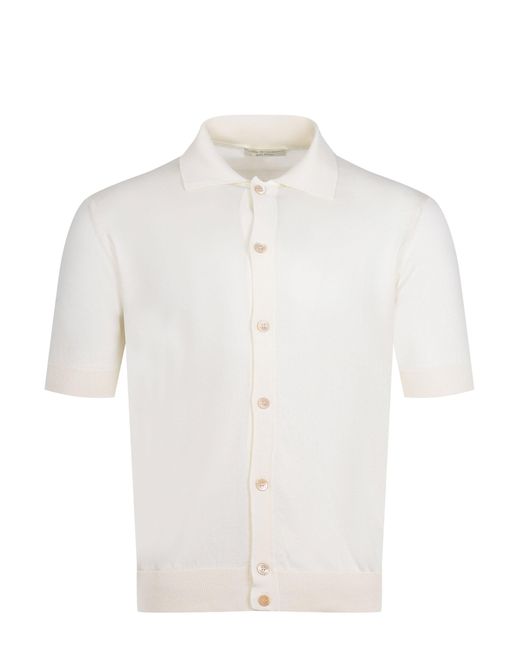 Filippo De Laurentis Polo Shirt Door Filippo De Laurentiis In Katoenpiquet in het White voor heren