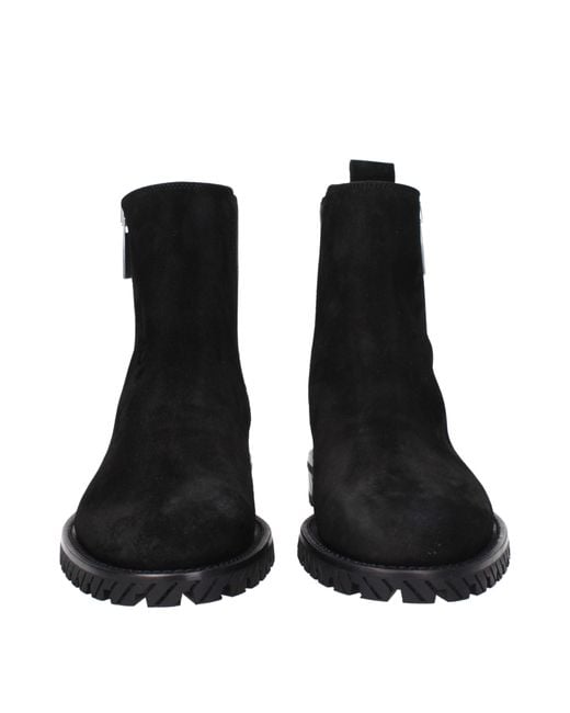 Off-White c/o Virgil Abloh Off-weiße Stiefel Männer Wildleder schwarz in Black für Herren