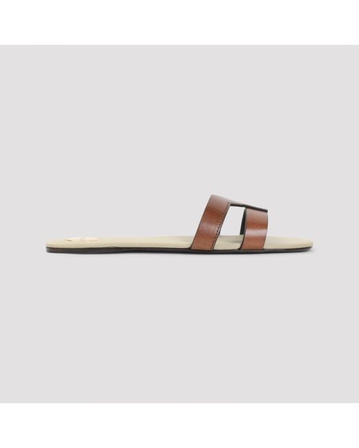 Saint Laurent Brown Mabrouka Sandals