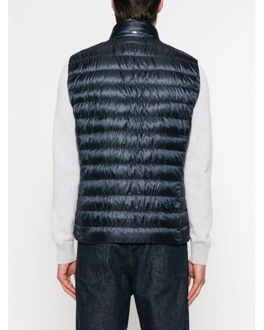Herno Blue Nylon Down Vest for men