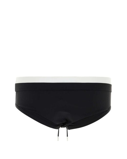 Dolce & Gabbana Black Stretch Nylon Swimming Brief