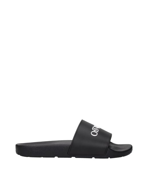 Off-White c/o Virgil Abloh Black Off Clogs And Mules Rubber