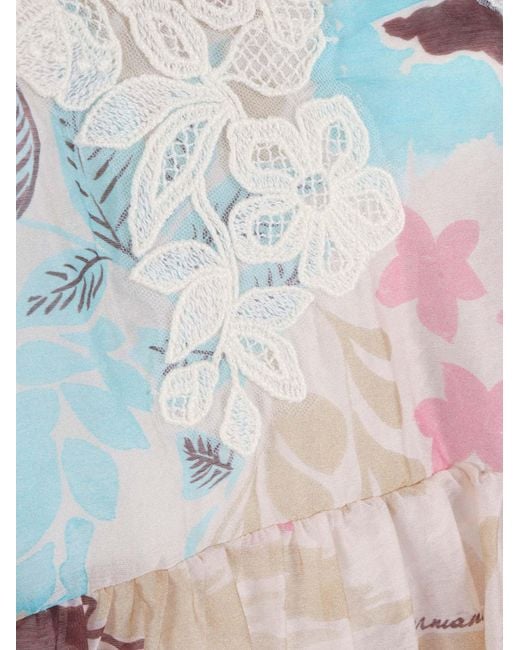 Ermanno Scervino Pink Pastel Lace Abstract Blouse