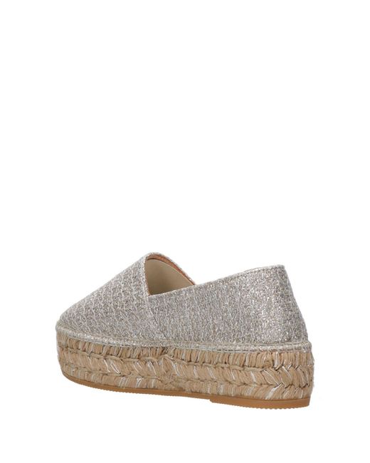 Chaussures plates argentées Espadrilles en coloris Gray