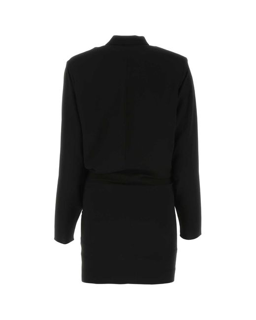Isabel Marant Black Crepe Lazeli Mini Dress