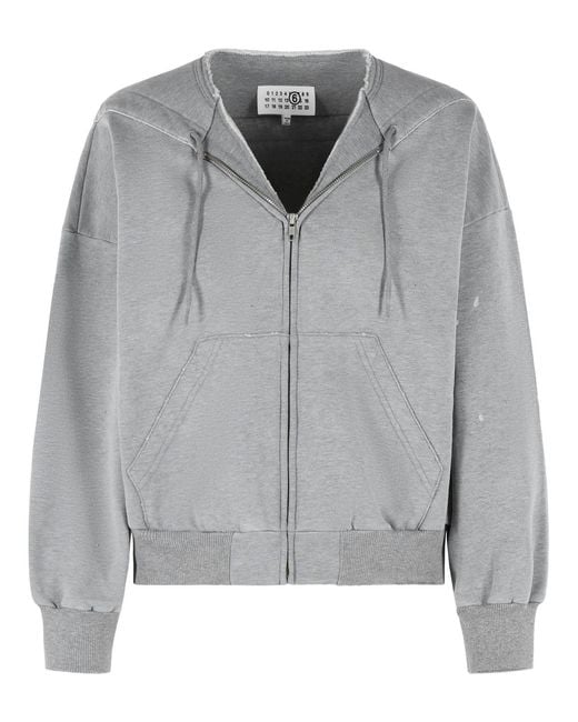 MM6 by Maison Margiela Gray Cotton Sweatshirt
