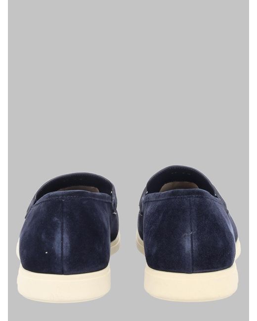 Ferragamo Blue Mocassino Informale Ornamento "Gancini" for men