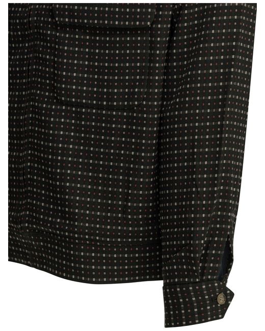 "Dobby Square" Lightweight Jacket Needles de color Black
