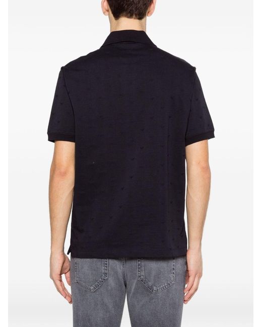 Emporio Armani Black Logo Cotton Polo Shirt