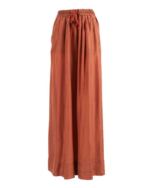 Forte_forte Orange Pantalone Coulisse Habotai Seta