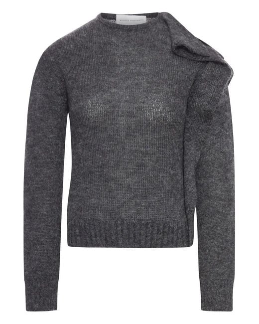 Niccolò Pasqualetti Gray Nota Sweater Kid Mohair Yarn