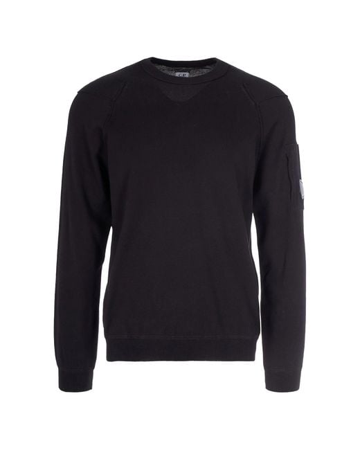 C P Company Blue Knitwear Crew Neck