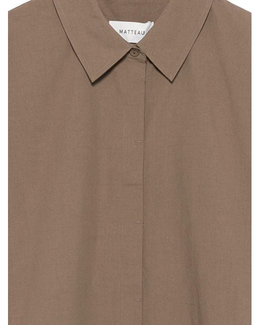 Matteau Brown Cotton Shirt