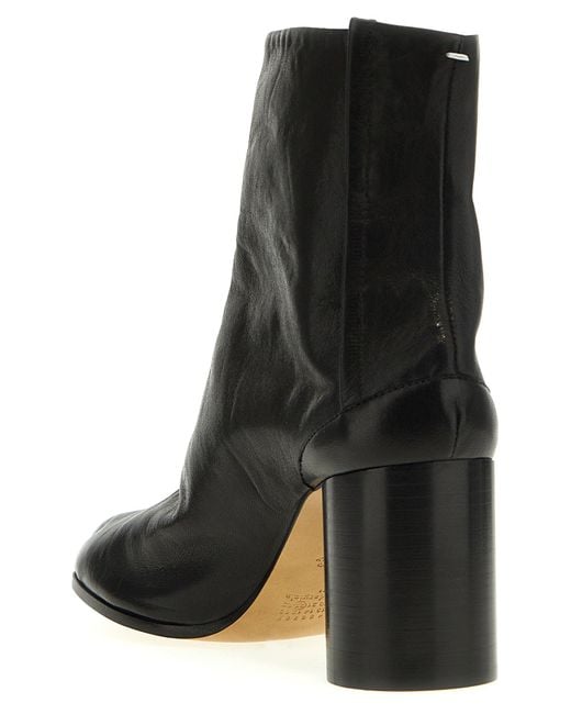 Maison Margiela Black Tabi Leather Ankle Boots