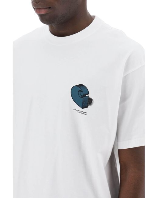 Carhartt Round Neck T -shirtdiagram in het White voor heren