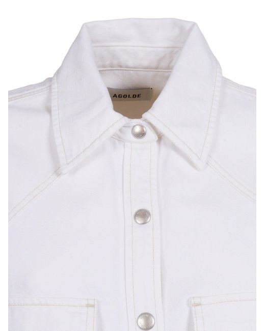 Agolde White Lotta Western Shirt