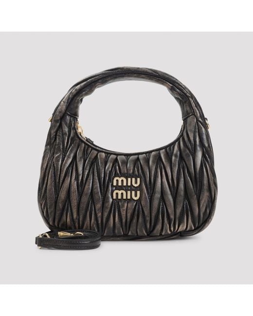 Miu Miu Black Sacca Shoulder Bag