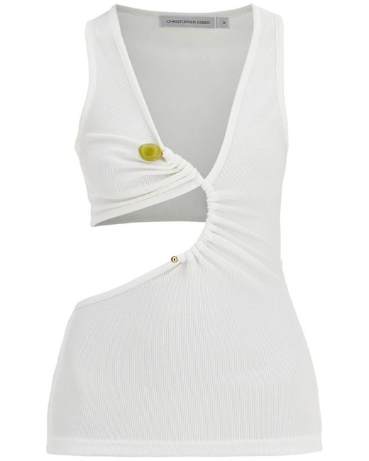 Christopher Esber Gray "Steinbogen -Tanktop für