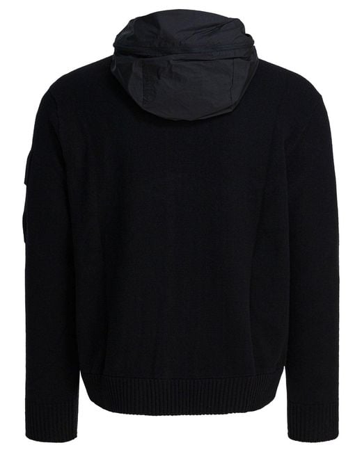 C P Company Blue Wool Coat for men