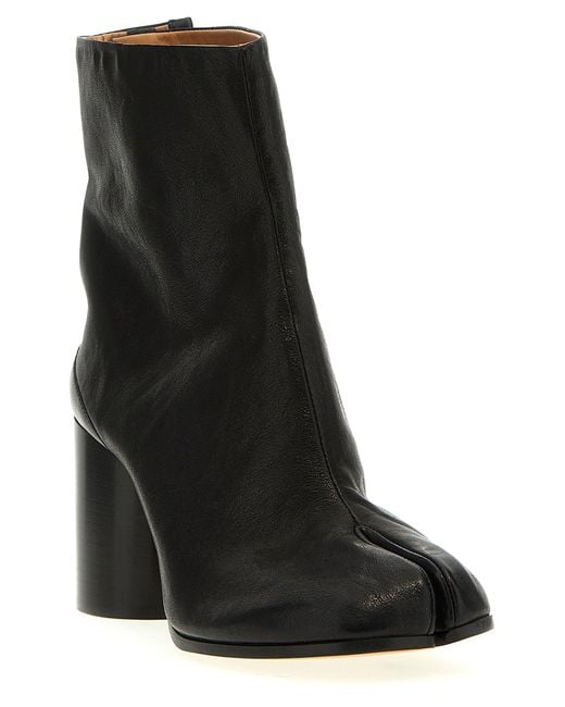 Maison Margiela Black Tabi Leather Ankle Boots