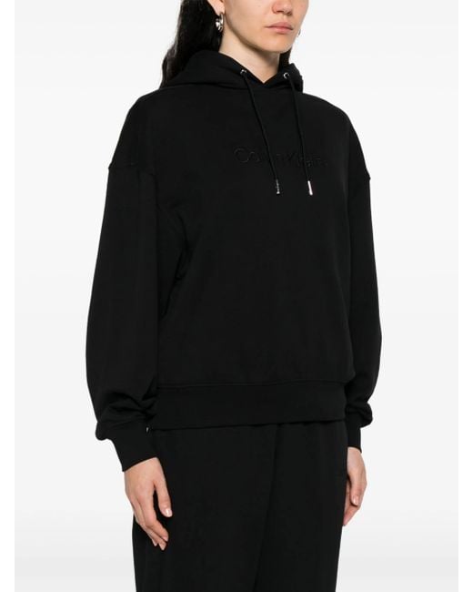 Calvin Klein Black Hoodie mit Kapuze und Logo