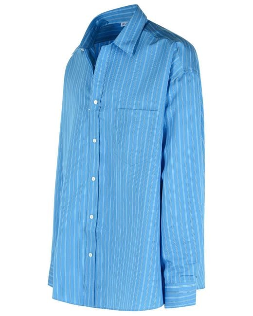 Acne Blue Lyocell Blend Shirt