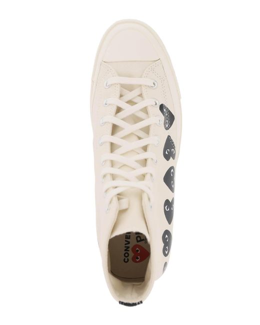 Multi Heart Converse x Comme des Garçons Play Hi Top Sneakers COMME DES GARÇONS PLAY de hombre de color White