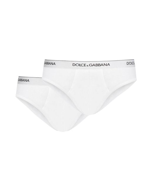 Dolce & Gabbana White Underwear Briefs Bi Pack