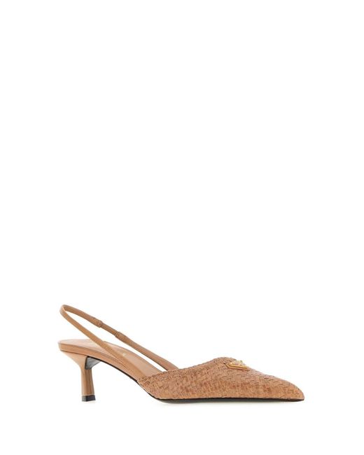 Prada Brown Leather Pumps