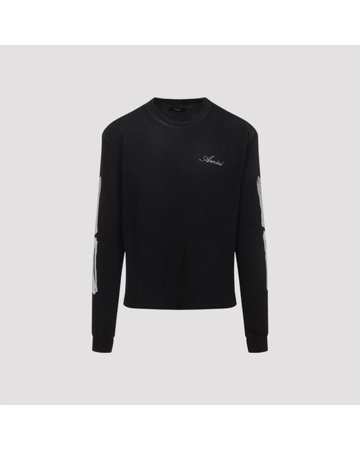 Amiri Black Bones Long Sleeves Tee