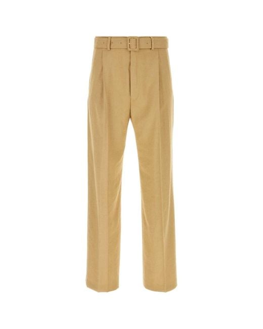 Dries Van Noten Natural Camel Viscose Blend Pant for men