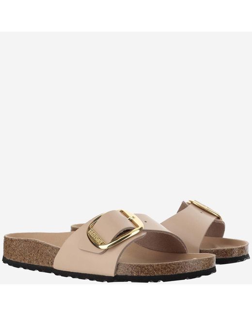 Birkenstock Natural Suede Sandals With Adjustable Straps