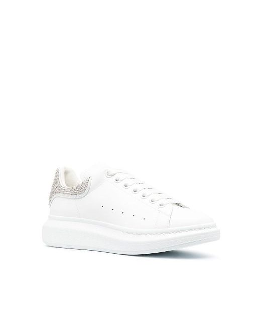 Alexander McQueen Bezaaid Oversized Sneakers in het White voor heren