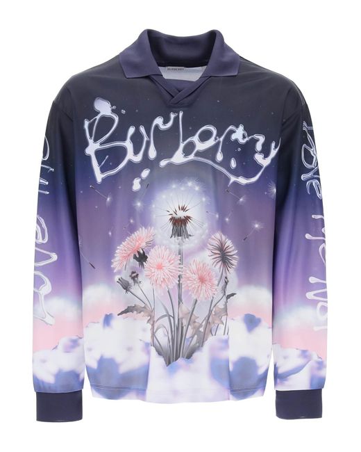 Burberry Long Sleeved T -Shirt mit Schuppen in Blue für Herren