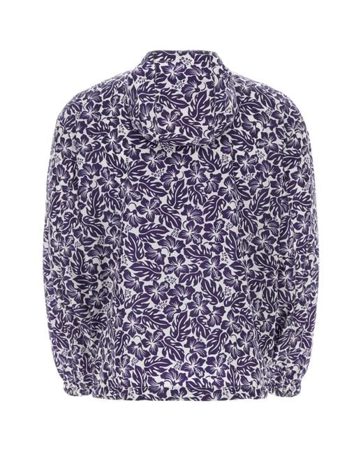 Prada Blue Printed Re-Nylon Windbreaker