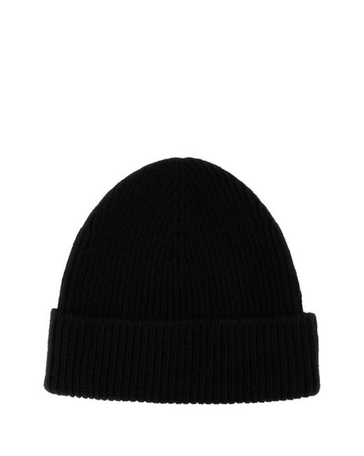 Burberry Black Cashmere Beanie Hat