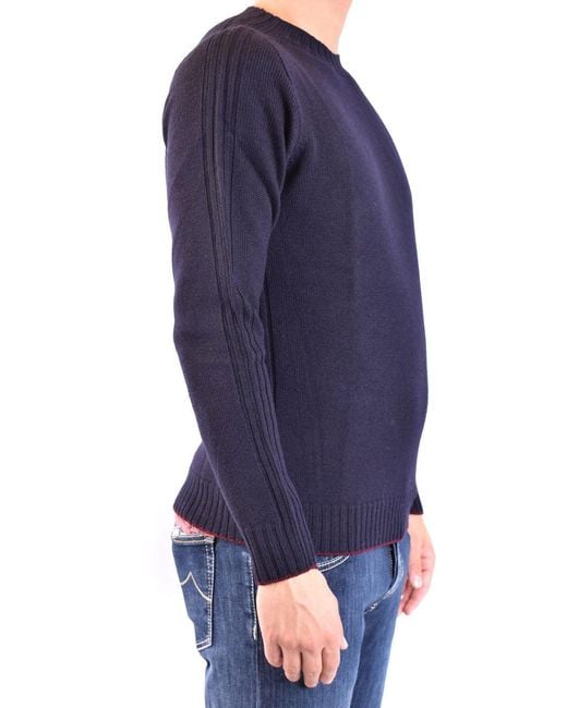 Dondup Blue Girocollo Regular for men
