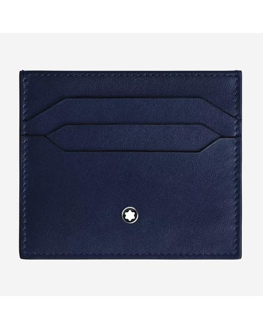 Montblanc Blue Card Holder Leather for men