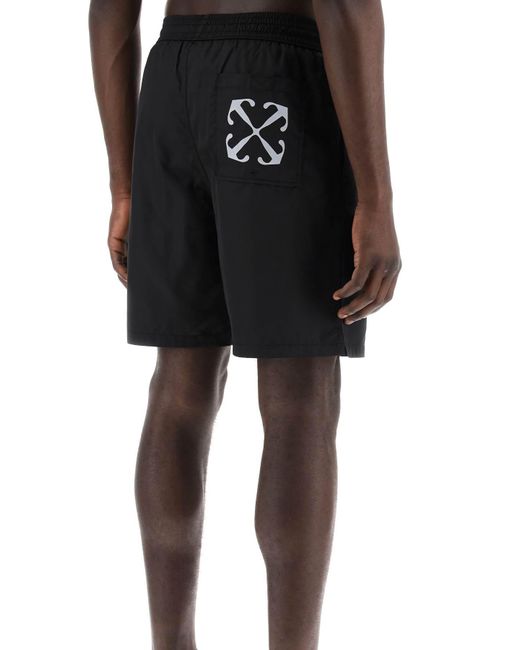 Off-White c/o Virgil Abloh Surfer Sea Bermuda Shorts in het Black voor heren