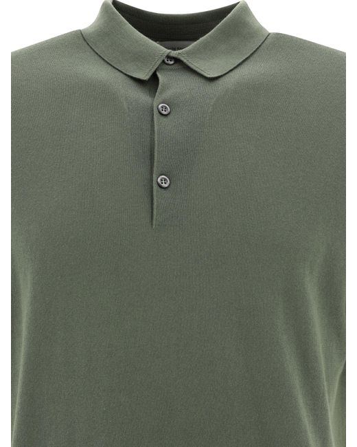 "Adrian" Polo Shirt di John Smedley in Green da Uomo