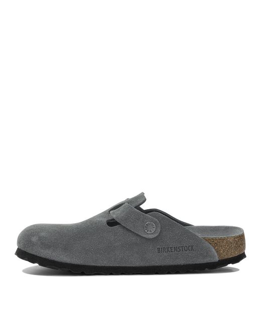 Birkenstock Gray Boston Mules