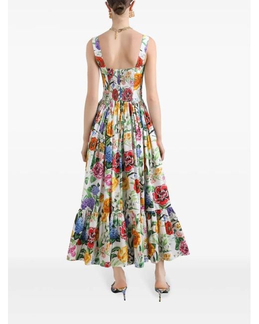 Dolce & Gabbana White 'Bouquet' Dress