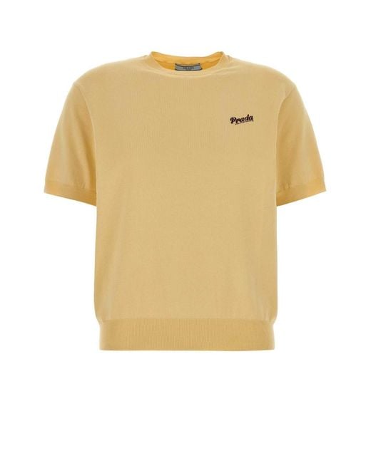 Prada Yellow Knit T-Shirt